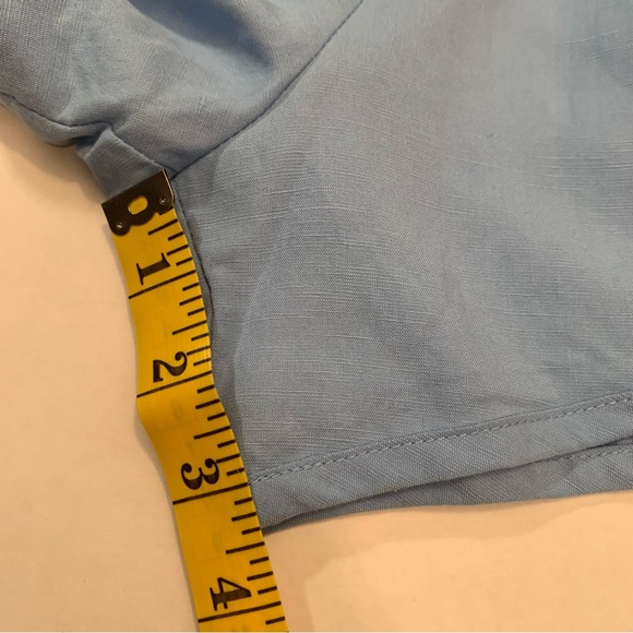 New BLANK NYC  Linen Pull- On Shorts In Bright Blue  Women’s Size XS - Picture 13 of 16